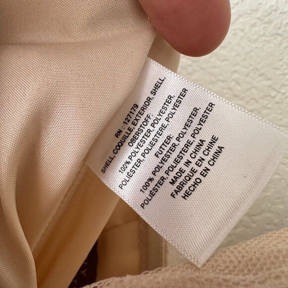 BHLDN Jenny Yoo Annabelle Convertible Column Dress Strapless Tulle Beige Size 0 - Picture 6 of 9